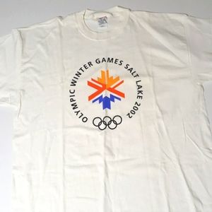Vintage Men's Olympic Winter Games Salt Lake 2002 White Tshirt
